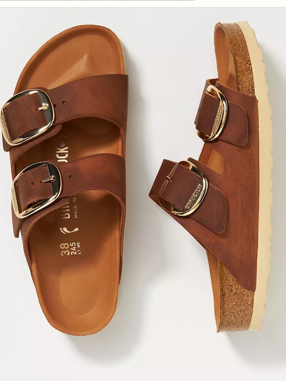 Birkenstock Arizona Big Buckle Nubuck Sandals Sz 39